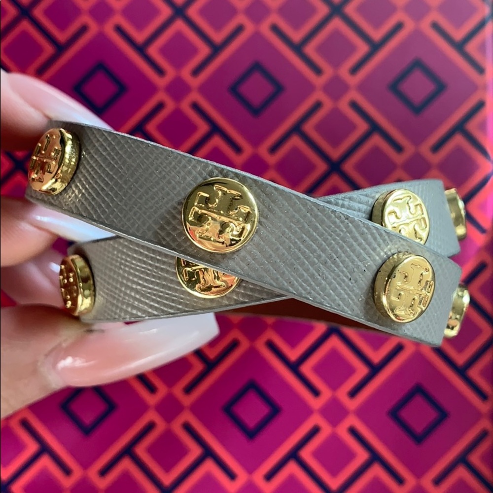 Tory Burch Double Wrap Leather Bracelet